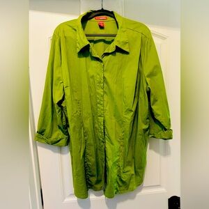 Button Up Tunic with Rounded Hem